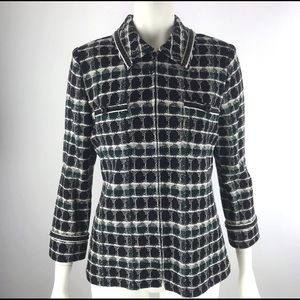 St. John Green and Black Blazer